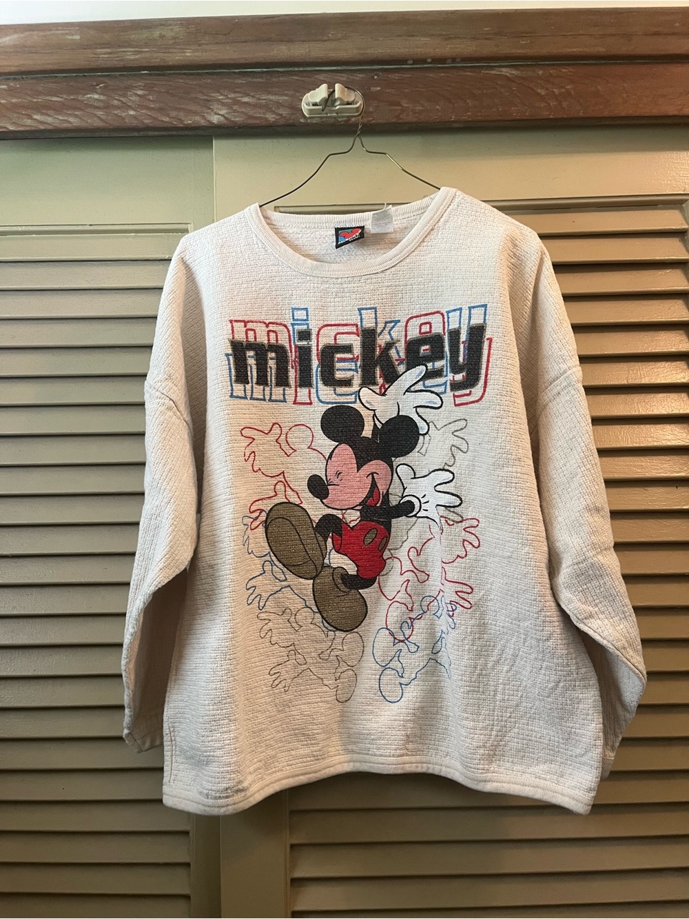 Vintage Disney Mickey Mouse Cream Graphic Women’s Size L